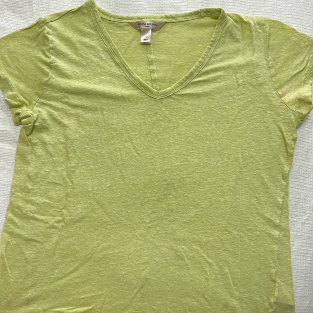 Light green/yellow linen top